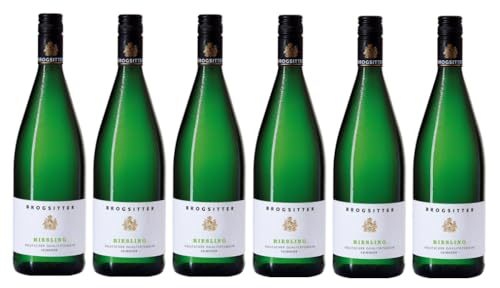 6x 1,0l - 2022er - Brogsitter - Riesling - feinherb - LITER - Qualitätswein Rheinhessen - Deutschland - Weißwein halbtrocken von Brogsitter