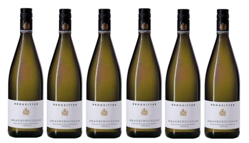 6x 1,0l - 2022er - Brogsitter - Grauburgunder - LITER - Qualitätswein Rheinhessen - Deutschland - Weißwein trocken von Brogsitter