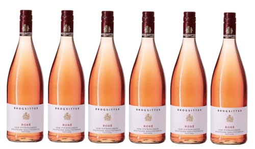 6x 1,0l - 2022er - Brogsitter - Rosé vom Spätburgunder - LITER - Qualitätswein Rheinhessen - Deutschland - Rosé-Wein trocken von Brogsitter