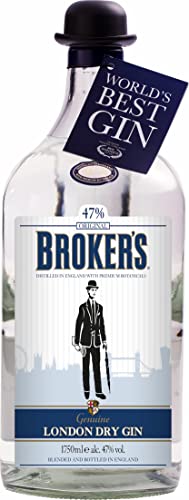 Brokers Gin Premium London Dry Gin XXL 47% vol. (1 x 1.75 l) von Brokers