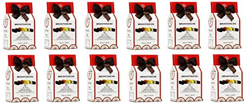 12x Brontedolci Brontoncini Torroncini Morbidi Assortiti alla Mandorla Weiches Nougat mit Mandeln verschiedene Sorten 250g Italienisches Produkt aus Sizilien von Brontedolci