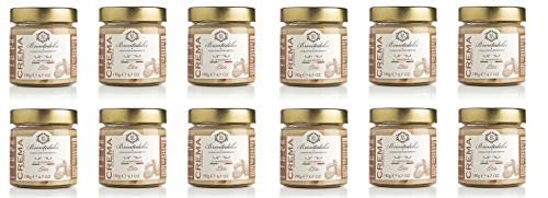 12x Brontedolci Crema Spalmabile di Mandorle Streichfähige Mandelcreme 190g in Glas aus Sizilien mit 40% Mandeln von Brontedolci