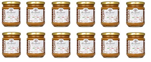 12x Brontedolci Crema Spalmabile di Nocciola Streichfähige Haselnusscreme 190g in Glas aus Sizilien mit 40% Haselnüssen von Brontedolci