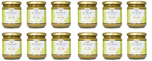 12x Brontedolci Crema Spalmabile di Pistacchio ELITE Streichfähige Pistaziencreme 190g in Glas aus Sizilien mit 40,5% Pistazie 12x Brontedolci Crema Spalmabile di Pistacchio ELITE Streichfähige Pistaziencreme 190g in Glas aus Sizilien mit 40,5% Pistazie von Brontedolci