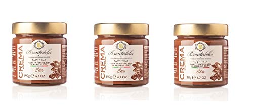 3x Brontedolci Crema Spalmabile con Cioccolato di Modica IGP Schokoladenaufstrich Schokolade 190g in Glas Italienisches Produkt aus Sizilien von Brontedolci