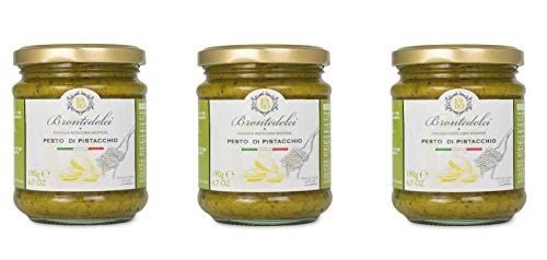 3x Brontedolci Pesto di Pistacchio Pistazien Pesto kochsaucen pasta sauce Ideal zum Würzen der ersten Gänge 190g in Glas aus Sizilien mit 55% Pistazien 3x Brontedolci Pesto di Pistacchio Pistazien Pesto kochsaucen pasta sauce Ideal zum Würzen der ersten Gänge 190g in Glas aus Sizilien mit 55% Pistazien von Brontedolci