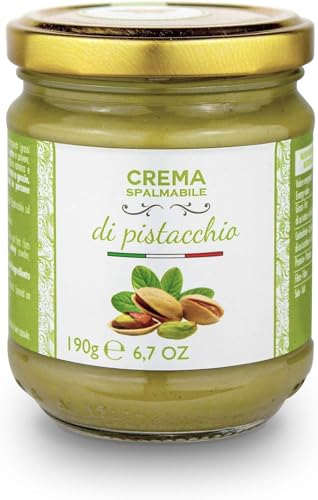 Brontedolci Pistaziencreme süß mit 40% Pistazien aus Sizilien (Ätna) 190 g von Brontedolci
