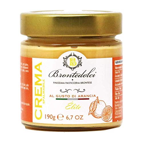 Brontedolci Crema Spalmabile al gusto di Arancia Streichcreme mit Orangengeschmack 190g in Glas Sizilianische Orangen Brontedolci Crema Spalmabile al gusto di Arancia Streichcreme mit Orangengeschmack 190g in Glas Sizilianische Orangen von Brontedolci