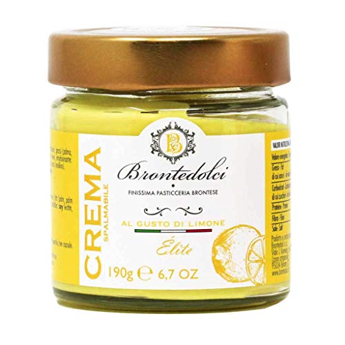 Brontedolci Crema Spalmabile al gusto di Limone Streichcreme mit Zitronengeschmack 190g in Glas aus Sizilien mit italienischen Zitronen Brontedolci Crema Spalmabile al gusto di Limone Streichcreme mit Zitronengeschmack 190g in Glas aus Sizilien mit italienischen Zitronen von Brontedolci