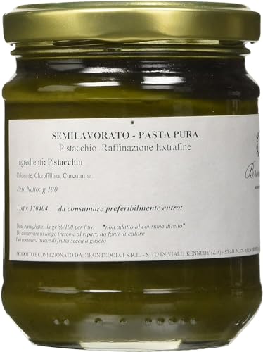 Brontedolci Pistazienpaste - 100% Pistazien Frucht aus ETNA - gr. 190 von Brontedolci