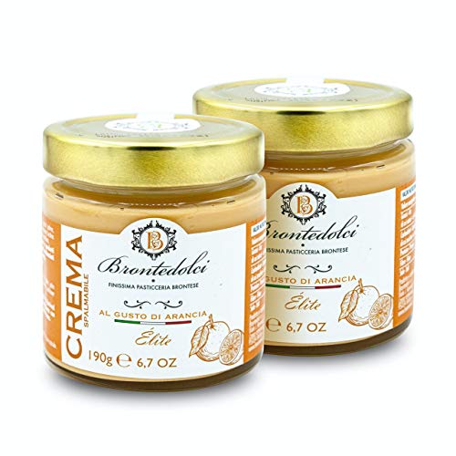 Orangen Creme Aufstrich | Süß | 2 x 190 g | Brontedolci | Italien von Brontedolci