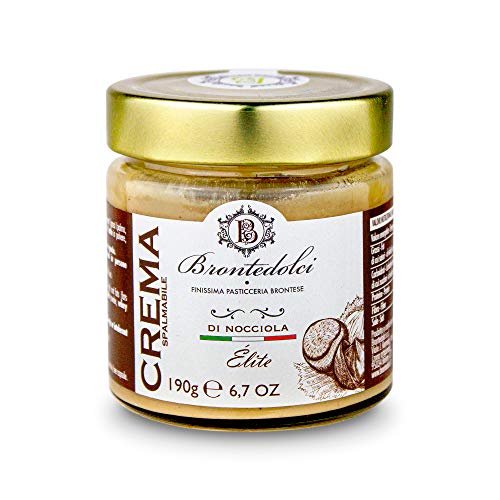Süße Haselnuss-Creme | 40% Haselnüsse | 190g | Brontedolci | Italien von Brontedolci