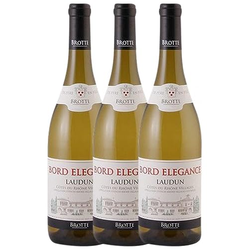 Brotte Villages Laudun Blanc Grenache Weiß Côtes du Rhône Villages 75 cl (Schachtel mit 3 Flaschen von 75 cl) von Brotte