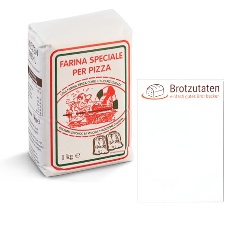 20x 1kg Pizzamehl Tipo 00 von der Frießinger Mühle + einen Brotzutaten Notizblock zu jeder Bestellung von Brotzutaten einfach gutes Brot backen