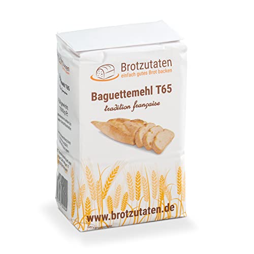 2x 1kg Baguettemehl T65 Tradicion Française Brotzutaten von Brotzutaten einfach gutes Brot backen