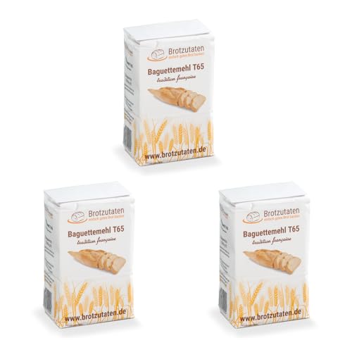 Brotzutaten 3 x 1kg Baguettemehl T65 Tradicion Française I das perfekte Mehl für selbstgemachte Baguettes I ideal für die nächste Grillparty Brotzutaten 3 x 1kg Baguettemehl T65 Tradicion Française I das perfekte Mehl für selbstgemachte Baguettes I ideal für die nächste Grillparty von Brotzutaten