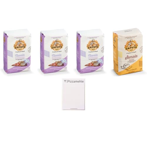 3x 1kg Caputo Nuvola Pizzamehl Tipo 0 + 1x 1kg Caputo Semola Rimacinata 3x 1kg Caputo Nuvola Pizzamehl Tipo 0 + 1x 1kg Caputo Semola Rimacinata von Brotzutaten