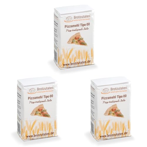 Brotzutaten 3 x 1 kg Pizzamehl Tipo 00 "Pizza tradizionale Italia" I Tipo 00 mit 14 g Eiweiß auf 100 g I perfekt für eine lange Teigführung und Pizza Napoletana Brotzutaten 3 x 1 kg Pizzamehl Tipo 00 "Pizza tradizionale Italia" I Tipo 00 mit 14 g Eiweiß auf 100 g I perfekt für eine lange Teigführung und Pizza Napoletana von Brotzutaten