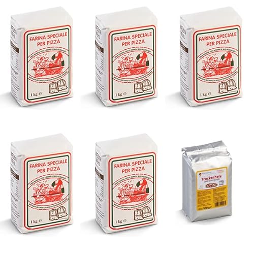 5x 1kg Frießinger Pizzamehl Tipo 00 + 500g Frießinger Trockenhefe 5x 1kg Frießinger Pizzamehl Tipo 00 + 500g Frießinger Trockenhefe von Brotzutaten