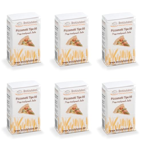 Brotzutaten 6 x 1 kg Pizzamehl Tipo 00 "Pizza tradizionale Italia" I Tipo 00 mit 14 g Eiweiß auf 100 g I perfekt für eine lange Teigführung und Pizza Napoletana Brotzutaten 6 x 1 kg Pizzamehl Tipo 00 "Pizza tradizionale Italia" I Tipo 00 mit 14 g Eiweiß auf 100 g I perfekt für eine lange Teigführung und Pizza Napoletana von Brotzutaten