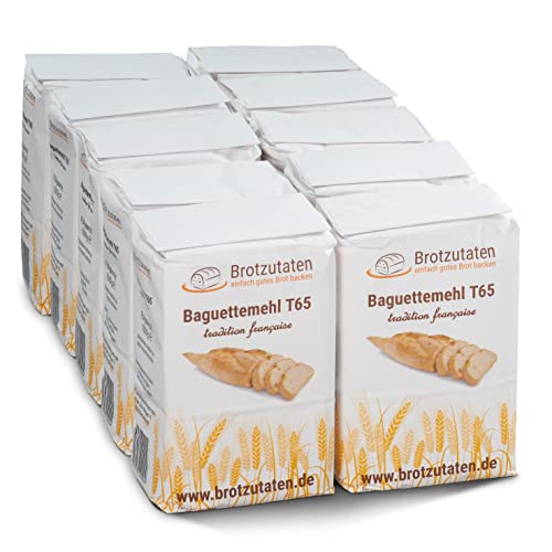 Brotzutaten 10 x 1 kg Baguettemehl T65 Vorteilspack I das perfekte Mehl für selbstgemachte Baguettes I ideal für die nächste Grillparty Brotzutaten 10 x 1 kg Baguettemehl T65 Vorteilspack I das perfekte Mehl für selbstgemachte Baguettes I ideal für die nächste Grillparty von Brotzutaten