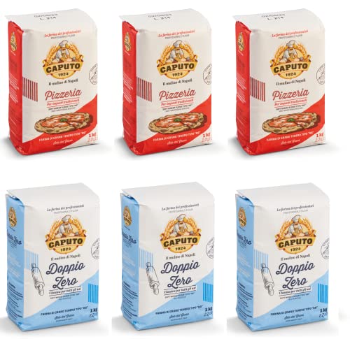 3x 1kg Caputo Pizzeria Pizzamehl Tipo 00 + 3x 1kg Caputo "Doppio Zero" Pizzamehl Tipo 00 3x 1kg Caputo Pizzeria Pizzamehl Tipo 00 + 3x 1kg Caputo "Doppio Zero" Pizzamehl Tipo 00 von Brotzutaten