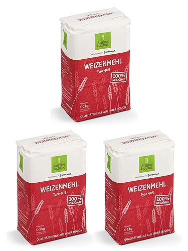 3x 1kg Weizenmehl Type 405 Ährenglück 3x 1kg Weizenmehl Type 405 Ährenglück von Brotzutaten