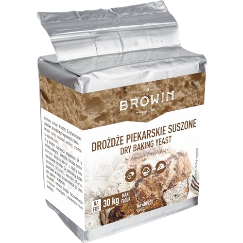 BROWIN® Getrocknete Backhefe 409230 | 500g | Hochwertige Hefe für die Bäckerei und Hausbäckerei | Geeignet für verschiedene Backrezepte | Lange Haltbarkeit und einfache Lagerung von Browin