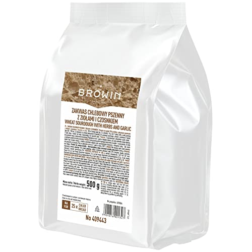 Browin 409443 Weizensauerteig mit Kräutern und Knoblauch, 500 g Trockensauerteig für brot von Browin