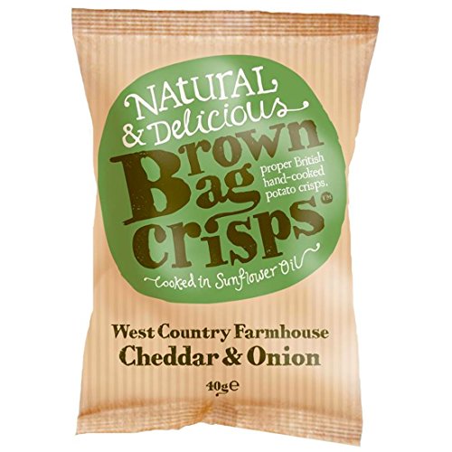 Brown Bag Crisps | West Country Cheddar & Onion | 2 x 20 x 40g von Brown Bag Crisps