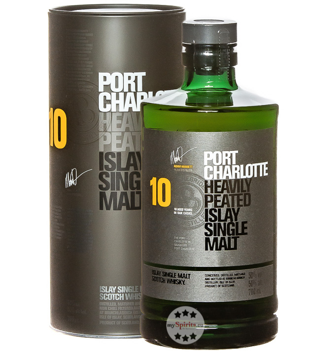 Port Charlotte 10 Jahre Islay Single Malt Scotch Whisky (50 % Vol., 0,7 Liter) von Bruichladdich Distillery
