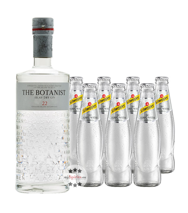 The Botanist Dry Gin & Schweppes Dry Tonic Set (46 % Vol., 2,1 Liter) von Bruichladdich Distillery