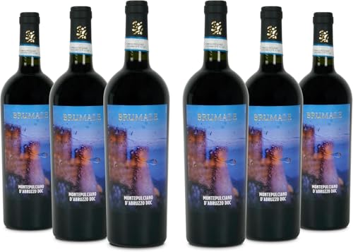 Brumale Rotwein Montepulciano d'Abruzzo, Vollmundiger und Intensiver Wein mit Noten Roter und Schwarzer Früchte, 12,5 % Vol., Karton mit 6 Flaschen mit jeweils 750 ml Brumale Rotwein Montepulciano d'Abruzzo, Vollmundiger und Intensiver Wein mit Noten Roter und Schwarzer Früchte, 12,5 % Vol., Karton mit 6 Flaschen mit jeweils 750 ml von Brumale