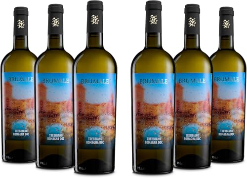 Brumale Vino Trebbiano di Romagna DOC, Frischer und Mineralischer Wein mit Fruchtigem und Blumigem Bouquet, 12% Vol., Karton mit 6 Flaschen mit jeweils 750 ml Brumale Vino Trebbiano di Romagna DOC, Frischer und Mineralischer Wein mit Fruchtigem und Blumigem Bouquet, 12% Vol., Karton mit 6 Flaschen mit jeweils 750 ml von Brumale