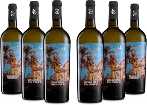 Brumale Weißwein Grecanico Pinot Grigio Terre Siciliane IGT, Voller Geschmack und Fruchtiges Bouquet, 12 % Vol., Karton mit 6 Flaschen mit jeweils 750 ml Brumale Weißwein Grecanico Pinot Grigio Terre Siciliane IGT, Voller Geschmack und Fruchtiges Bouquet, 12 % Vol., Karton mit 6 Flaschen mit jeweils 750 ml von Brumale