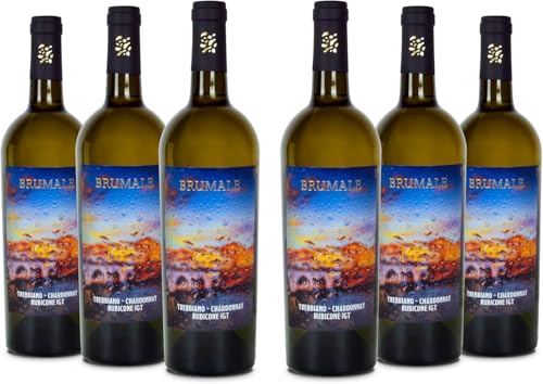 Brumale Weißwein Trebbiano Chardonnay Rubicone IGT, Voller und Ausgewogener Geschmack und Intensives Bouquet, 12 % Vol., Karton mit 6 Flaschen mit jeweils 750 ml Brumale Weißwein Trebbiano Chardonnay Rubicone IGT, Voller und Ausgewogener Geschmack und Intensives Bouquet, 12 % Vol., Karton mit 6 Flaschen mit jeweils 750 ml von Brumale