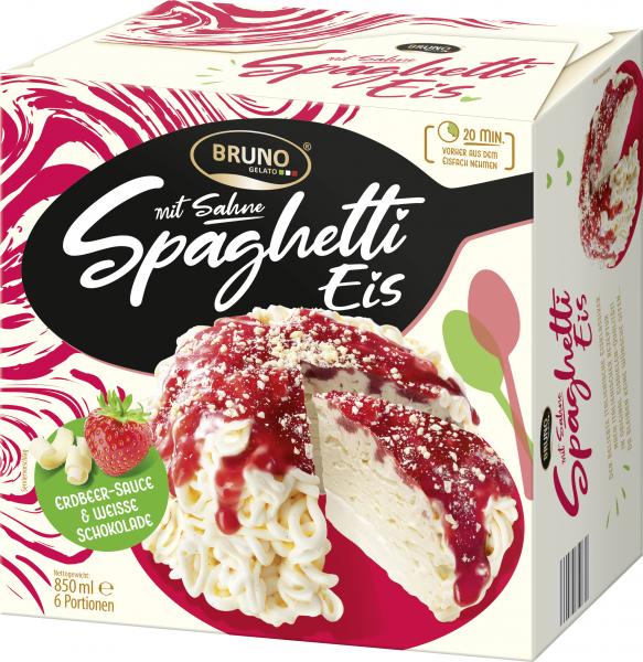 Bruno Gelato Spaghetti Eis mit Sahne von Bruno Gelato