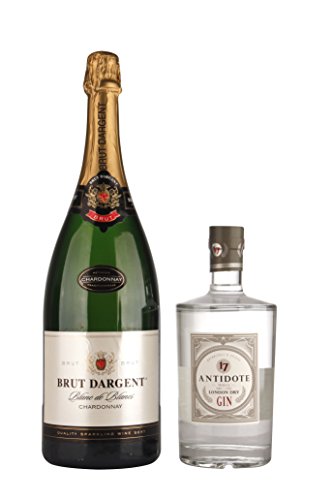Brut Dargent Chardonnay Halbtrocken - Méthode Traditionnelle (1 x 1.5 l) + Antidote London Dry Gin (1 x 0.7 l) von Brut Dargent