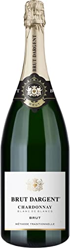 Brut Dargent - Chardonnay Sekt Brut Magnum, Qualitativ hochwertiger Chardonnay trocken Sekt aus Frankreich, Methode Traditionnelle (1 x 1.5 l) von Brut Dargent