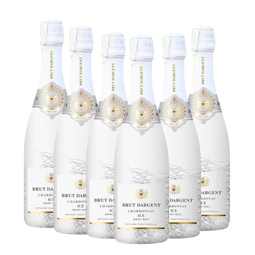 Brut Dargent Ice Chardonnay | 6x 750ml | Genussvoll eiskalt servieren | Eleganter Schaumwein | Ideal als Aperitif | Perfekt für besondere Anlässe von Brut Dargent