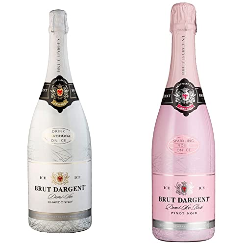Brut Dargent Ice Chardonnay Demi-Sec Halbtrocken (1 x 1.5 l) & Ice Rosé Méthode Traditionnelle HalbTrocken Sekt (1 x 0.75 L) von Brut Dargent
