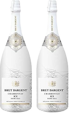 Brut Dargent - Ice Chardonnay Halbtrocken Sekt, Magnum, Methode Traditionnelle (1 X 1.5 L) (Packung mit 2) von Brut Dargent