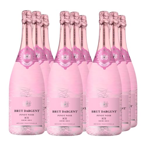 Brut Dargent Ice | Pinot Noir Rosé | 9er Pack | Erfrischender Schaumwein | Ideal für besondere Anlässe | Leicht & fruchtig | 11% vol | 750ml Flaschen Brut Dargent Ice | Pinot Noir Rosé | 9er Pack | Erfrischender Schaumwein | Ideal für besondere Anlässe | Leicht & fruchtig | 11% vol | 750ml Flaschen von Brut Dargent