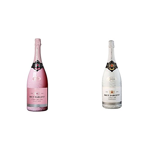 Brut Dargent Ice Rose Pinot Noir Demi-Sec Halbtrocken 2015/2016 (1 x 1.5 l) + Brut Dargent Ice Chardonnay Demi-Sec Halbtrocken 2015 (1 x 1.5 l) von Brut Dargent