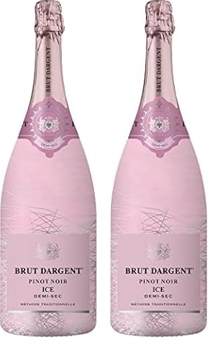 Brut Dargent - Ice Rosé Pinot Noir Halbtrocken Sekt, Magnum, Méthode Traditionnelle (1 X 1.5 L) (Packung mit 2) von Brut Dargent