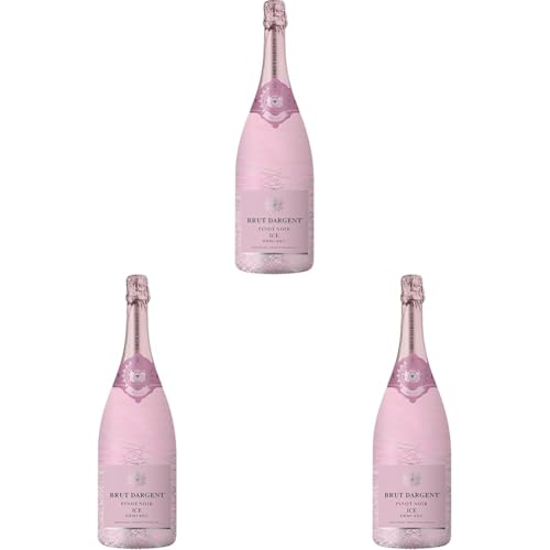 Brut Dargent - Ice Rosé Pinot Noir Halbtrocken Sekt, Magnum, Méthode Traditionnelle (1 X 1.5 L) (Packung mit 3) von Brut Dargent