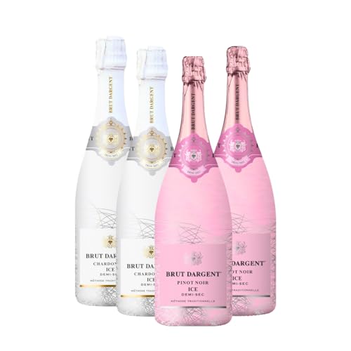 Brut Dargent | Weinpaket „Süßer Schaumwein“ | 2x Ice Chardonnay & 2x Ice Pinot Noir | Erfrischend süß | Für Fruchtig-Süße Liebhaber | 4x 750ml Brut Dargent | Weinpaket „Süßer Schaumwein“ | 2x Ice Chardonnay & 2x Ice Pinot Noir | Erfrischend süß | Für Fruchtig-Süße Liebhaber | 4x 750ml von Brut Dargent