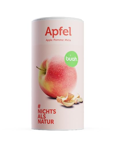 BUAH® Gefriergetrocknete Äpfel Bio | Getrockneter Apfel Bio ohne Zuckerzusatz | 100% Gefriergetrocknet Früchte (Vegan Glutenfrei Laktosefrei) | Idealer Snack (165g) von Buah