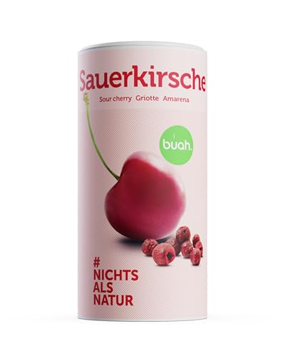 BUAH® Gefriergetrocknete Sauerkirsche | Ganze Sauerkirsche Als Snack Oder Für Müsli | Idealer Süßigkeiten Ersatz | Vegan & ohne Zuckerzusatz | 135g von Buah