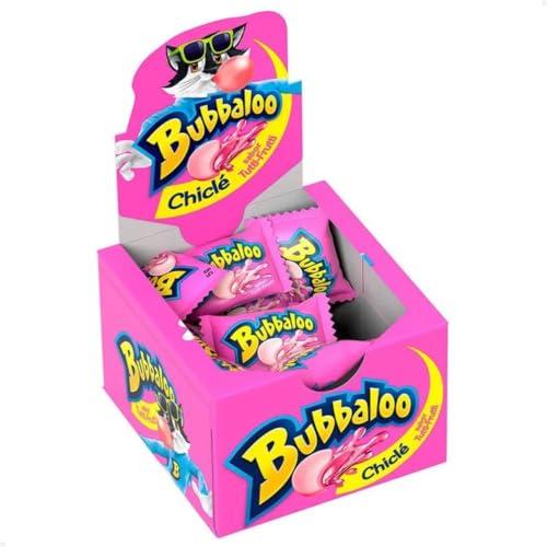 Kaugummi mit Tutti-Frutti-Füllung, Box 300g (60 Einheiten) - Chiclete BUBBALOO Sabor Tutti-Frutti von Bubbaloo